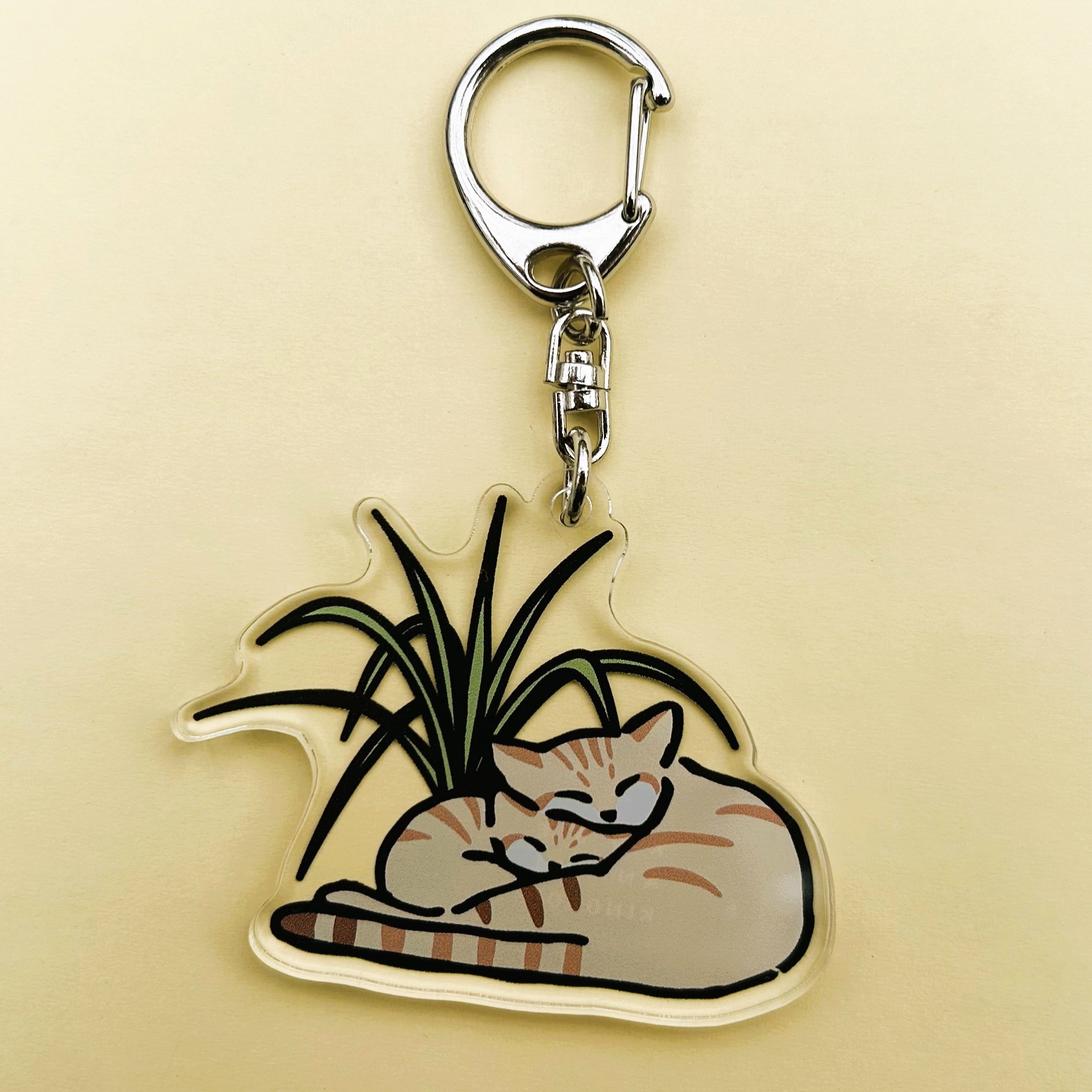 RUKURUKU/冬の虹と親子猫　キーホルダー 楽天市場】猫キーホルダー シルク両面刺繍 さびネコ キャット